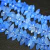 Natural Blue Chalcedony Faceted Puff Marquise Drops Briolette 8 Inches and Size 11mm to 15mm approx.